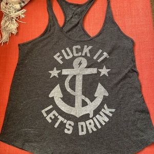 The Chive womens tank top let’s drink